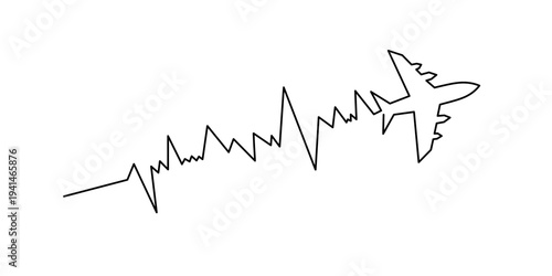 Continuous line of Vibration Frequency of the aircraft
