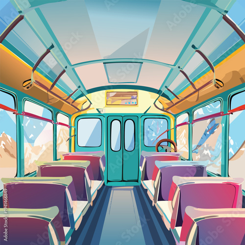 interior of a modern train