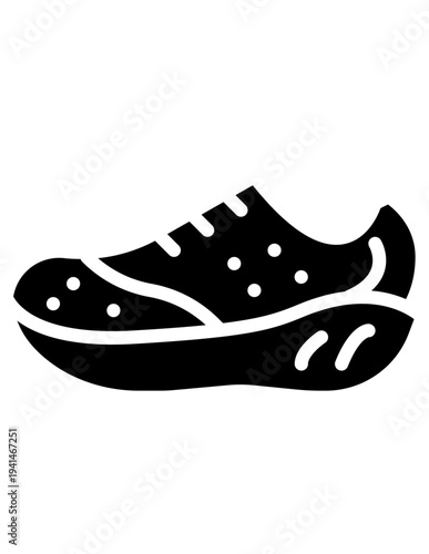 pair of  running shoes glyph icon illustration vector