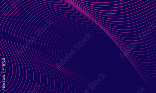 Vibrant purple abstract background with wavy pattern and neon glow.