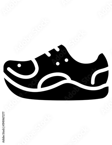 sport shoes vector illustration glyph icon vector
