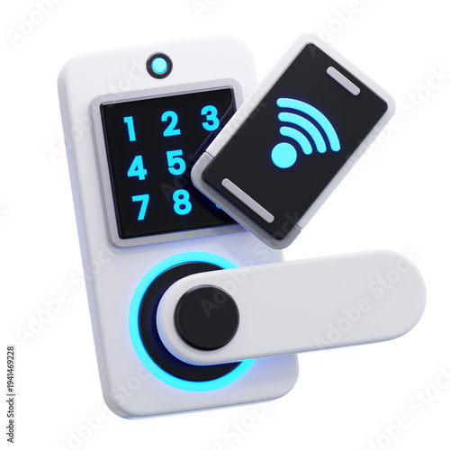Futuristic Smart Lock System with Digital Keypad and Wireless Access Control