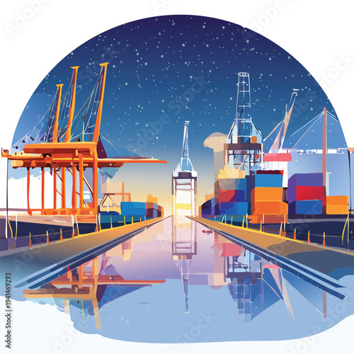 cargo ship on the sea