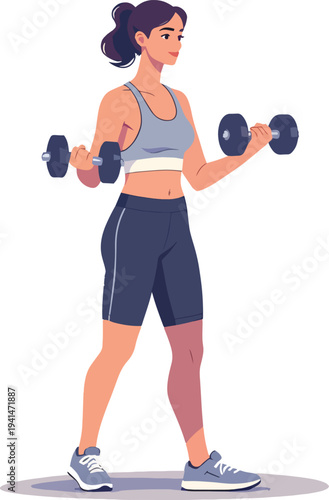 uomo o donna in palestra alzano pesi per esercizio fisico e muscoli  vettoriale 