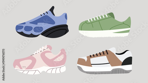 A variety of sneakers