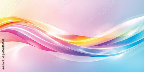 An abstract colorful vector background featuring futuristic blue and pink waves with fluid motion lines and digital energy patterns for a creative wallpaper design