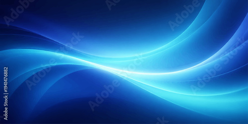 Abstract image of luminous, flowing waves of light cascade gracefully across a deep blue backdrop, creating a sense of ethereal beauty and dynamic energy.