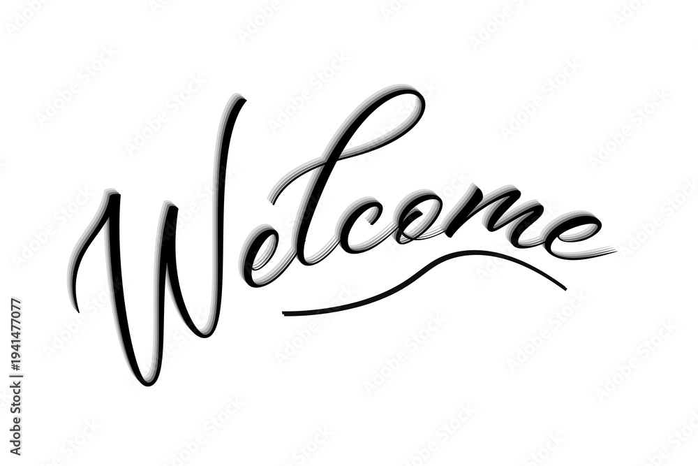 Fototapeta premium Colorful Welcome Typography Text Design