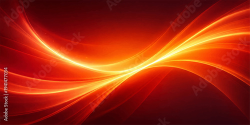 Abstract an artistic rendering of luminous, flowing energy, painted with vivid hues of red and gold, creating a dynamic visual experience.