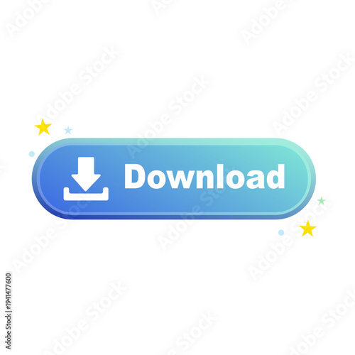 Download button UI icon.Vector illustration