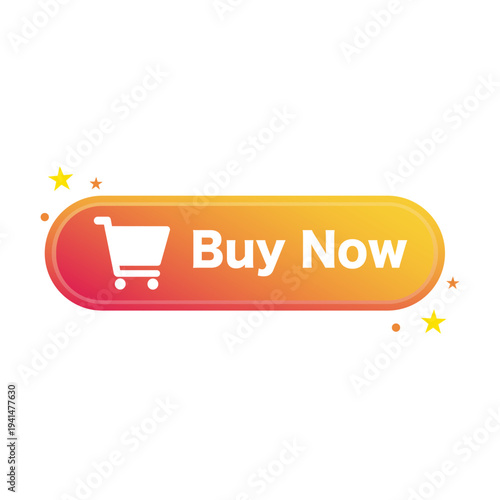 Buy now button UI icon.Vector illustration