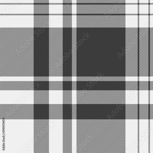 Handkerchief tartan vector check, diagonal seamless textile background. Selection fabric texture pattern plaid in white and grey colors.