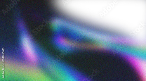Photos Vibrant holographic neon light leak with grainy digital noise texture