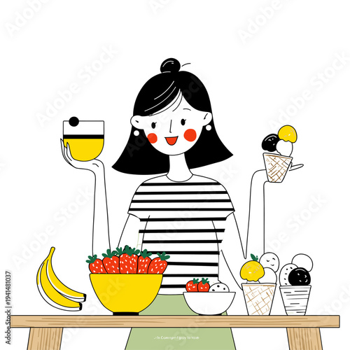 Portable Ice Cream Maker at Picnic Table