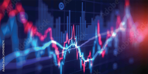 Abstract blue digital background featuring a rhythmic heartbeat pulse wave on a monitor screen for medical technology data or business finance market trading charts