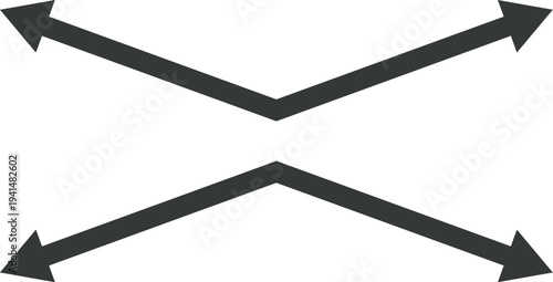 Two side arrow icon vector 