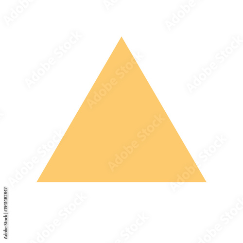 Vibrant yellow triangle symbol for design and communication