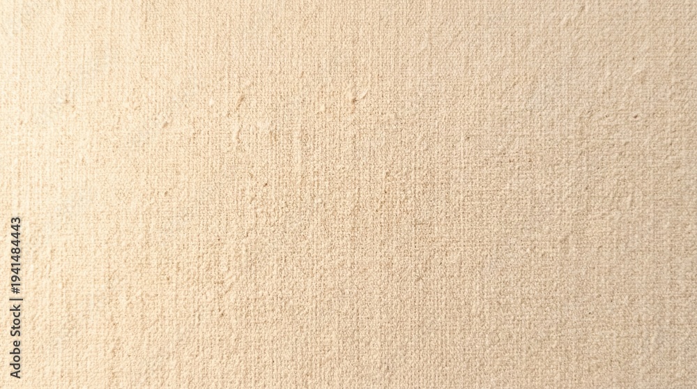 Fototapeta premium Soft beige textured fabric background with natural fibers