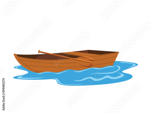 Boat with paddles, boat fishing and Hobby
