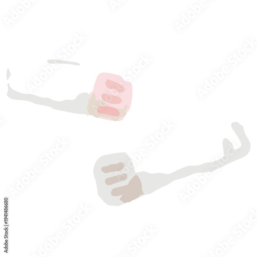 絵の具チューブの水彩イラスト 11月の幼稚園・保育園向け芸術の秋挿絵シリーズ