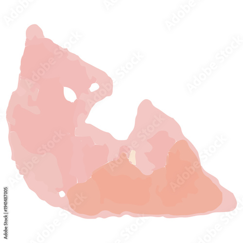 茶色の枯れ葉の水彩イラスト 11月の幼稚園・保育園向けやさしい挿絵シリーズ