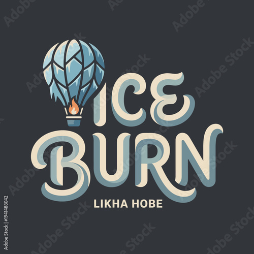 A creative depiction of contrasting elements of ice and fire, with vibrant artistic designs that evoke feelings of intensity and passion in a unique visual expression.
