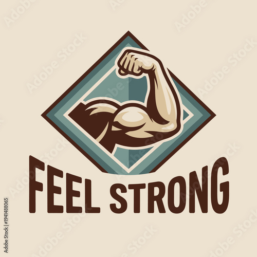 A powerful depiction of a muscular arm conveys strength and resilience, celebrating physical fitness, empowerment, and confidence in personal capabilities.