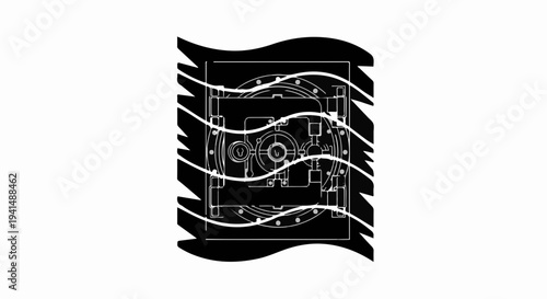 Close-up abstract view of intricate mechanical gears and internal components