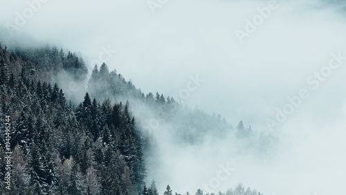 Aerial View of Winter Mount...