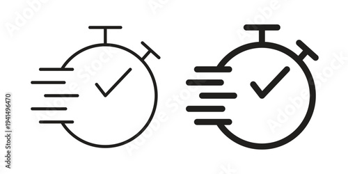 Express icon simple outline style. Editable stroke EPS 10