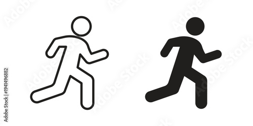 Fitness exercise icon simple outline style. Editable stroke EPS 10