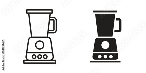 Food processor icon simple outline style. Editable stroke EPS 10