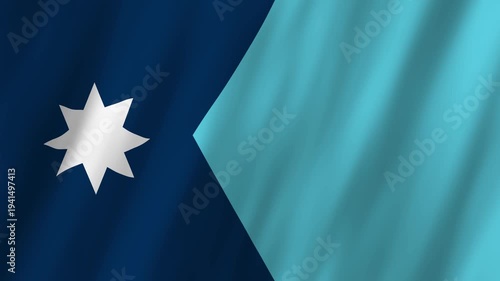 Minnesota State Flag Waving, Design North Star 4K Animation