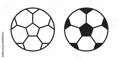 Football icon simple outline style. Editable stroke EPS 10