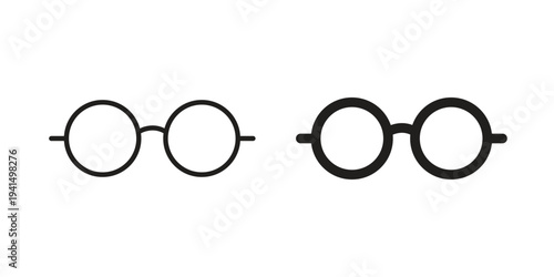 Glasses icon simple outline style. Editable stroke EPS 10