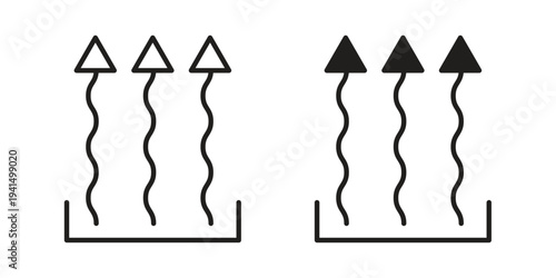Heat icon simple outline style. Editable stroke EPS 10