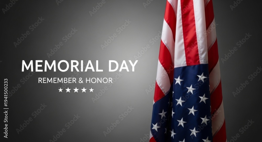 Obraz premium Memorial day tribute with american flag