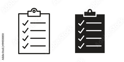 List icon simple outline style. Editable stroke EPS 10