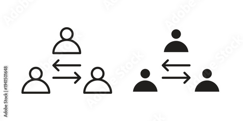Mediator icon simple outline style. Editable stroke EPS 10