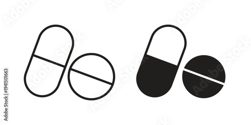 Medicine icon simple outline style. Editable stroke EPS 10