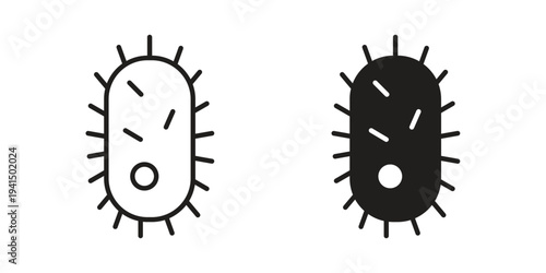 Microorganism icon simple outline style. Editable stroke EPS 10