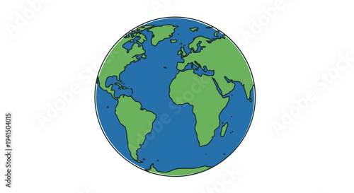 Globe Showing Americas and Africa Continents.