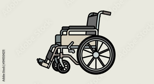Illustration of a Modern Wheelchair Design.