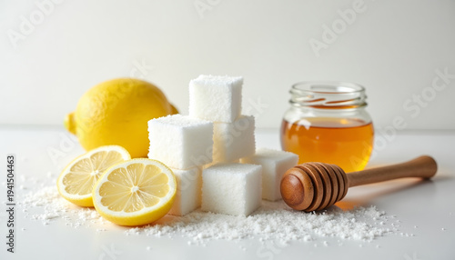 Natural Ingredients for Sugaring Paste with Lemon and Honey
