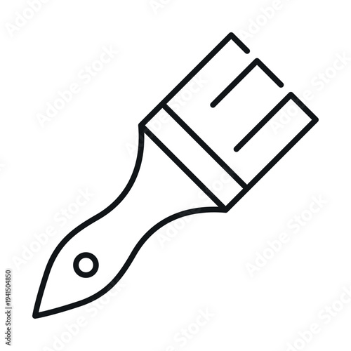 Brush icon in vector style used for design and art projects showcasing digital tools