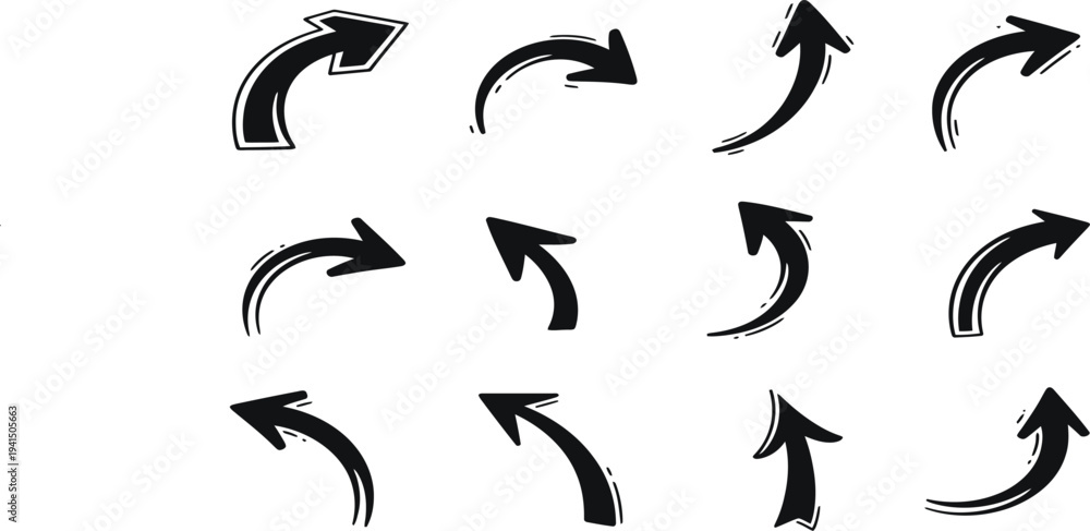 Obraz premium vector crown brush arrows icons