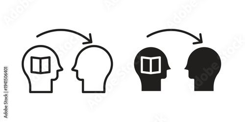 Share thoughts icon simple outline style. Editable stroke EPS 10