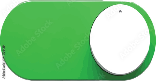 Vector green toggle switch icon