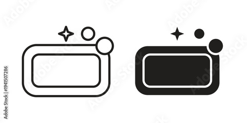 Soap icon simple outline style. Editable stroke EPS 10