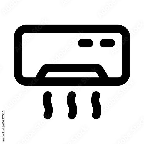 Air conditioner icon. Air conditioner modern professional line icon with minimal vector design representing cooling system, climate control, and home or office comfort concept.